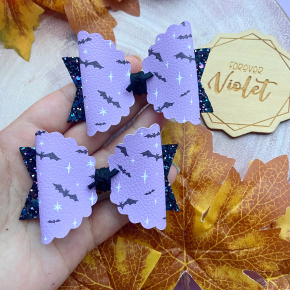 Purple Bats Bow