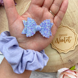 Lilac Glitter Mini Bows