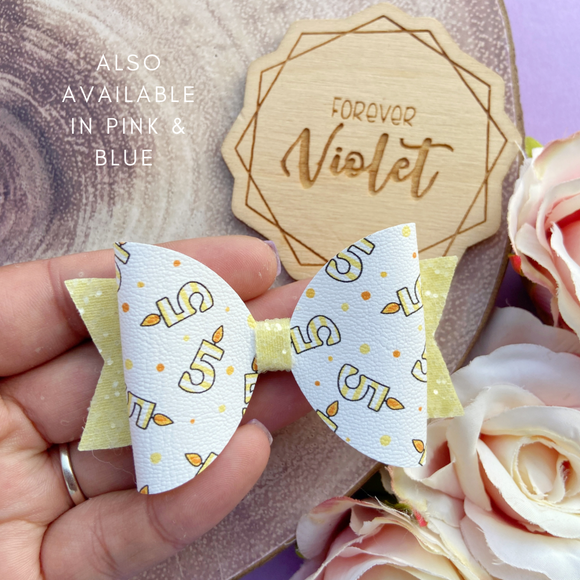 Number Candle Birthday Bows
