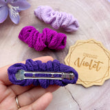 'The Purples' Scrunchie Clip Set