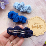 'The Blues' Scrunchie Clip Set