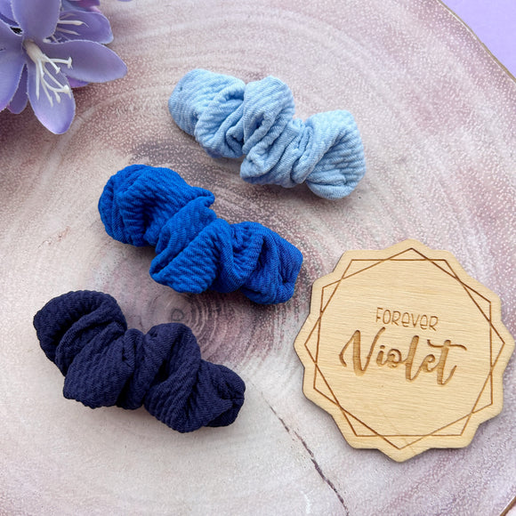 'The Blues' Scrunchie Clip Set