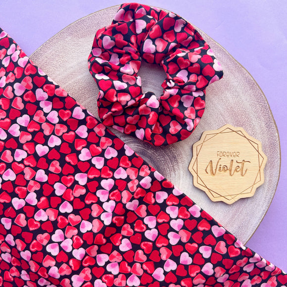 Confetti Hearts Scrunchie