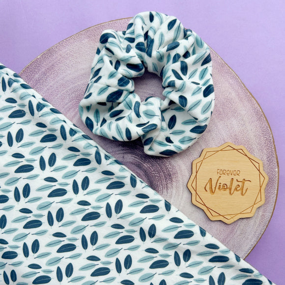 Frosted Foliage Scrunchie