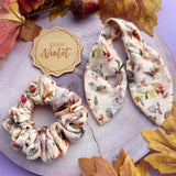 Blush Painted Flowers Scrunchies