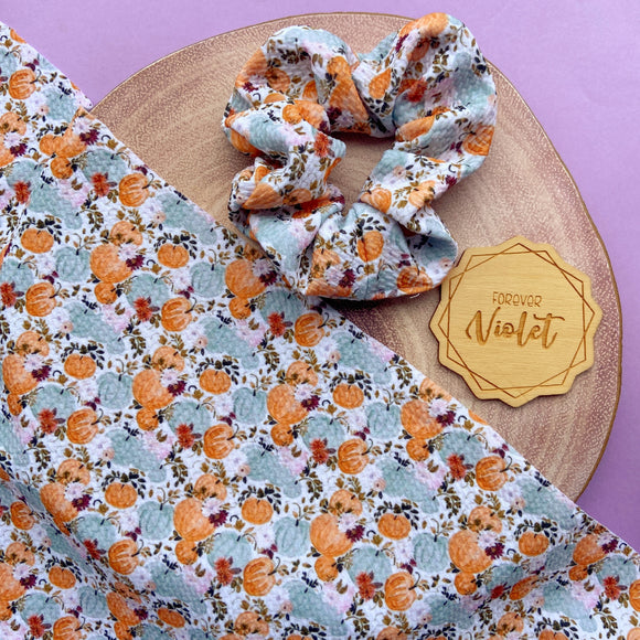 Floral Pumpkin Scrunchie