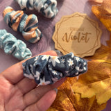 Cozy Harvest Scrunchie Clip Set