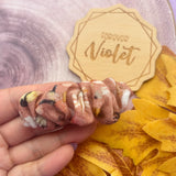Autumn Painted Flowers Scrunchie Clip Set