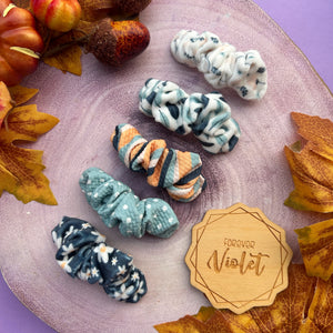 Cozy Harvest Scrunchie Clip Set