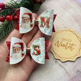 Initial Santa Bow