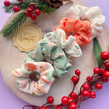 Blush & Sage Christmas Collection Scrunchies