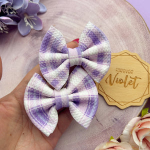 Purple Gingham Piggie Set