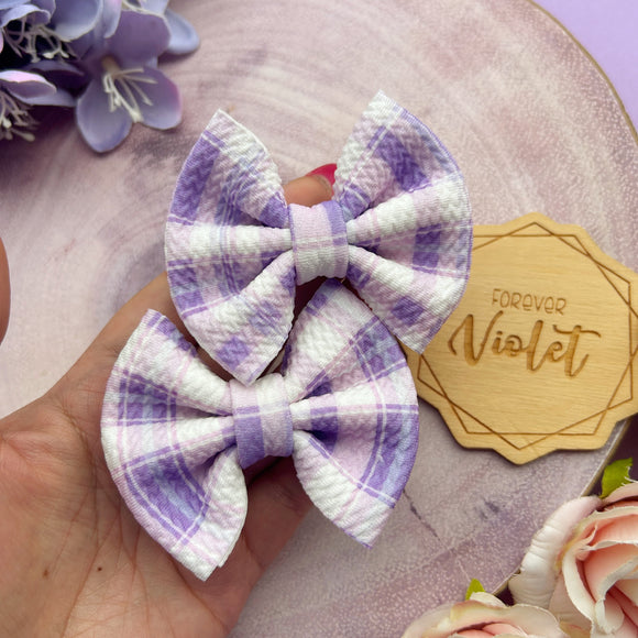 Purple Gingham Piggie Set