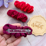 'The Reds' Scrunchie Clip Set