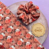 Peach Roses Scrunchie Collection