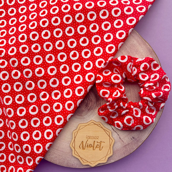 Heart Spots Scrunchie