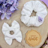 Cloud White Scrunchie