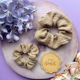 Latte Double Gauze Scrunchie