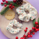 Blush & Sage Christmas Trees Scrunchie