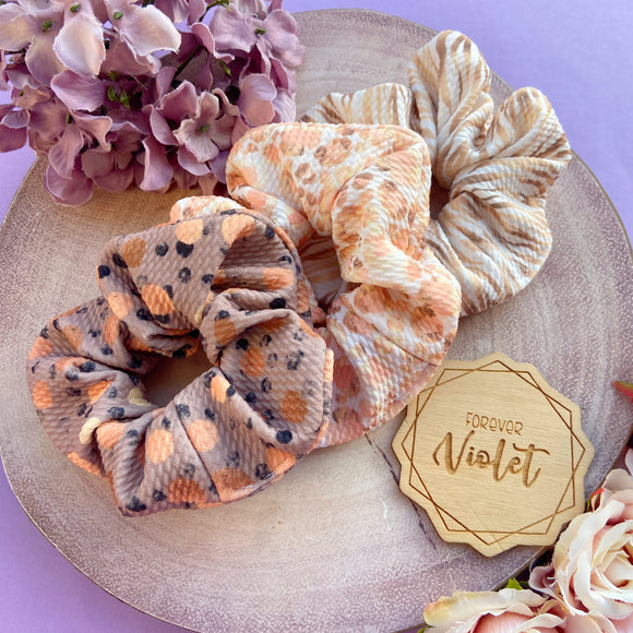 Golden Safari Scrunchie Collection