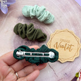'The Greens' Scrunchie Clip Set