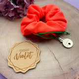 Neon Zipper Scrunchie