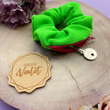 Neon Zipper Scrunchie