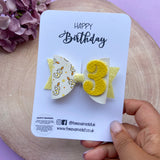 Layered Number Candle Birthday Bows