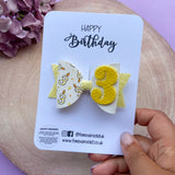 Glitter Number Birthday Bows