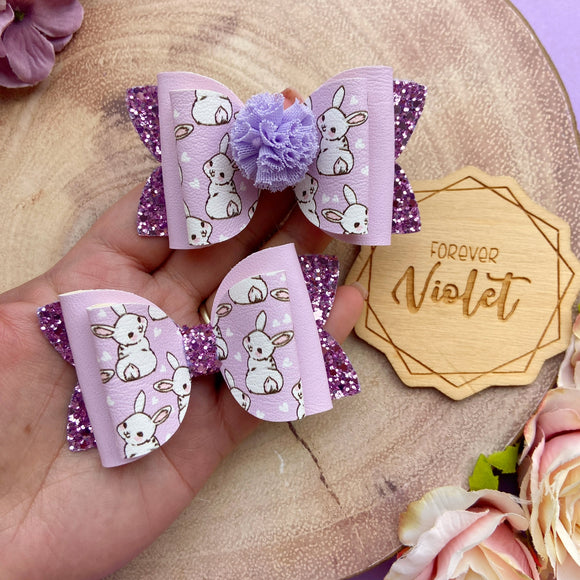 Lilac Bunny Bum Bow