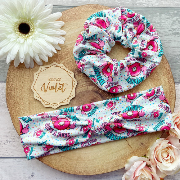 Donut Give a F**k Scrunchie