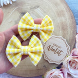 Gingham Piggie Bow Sets
