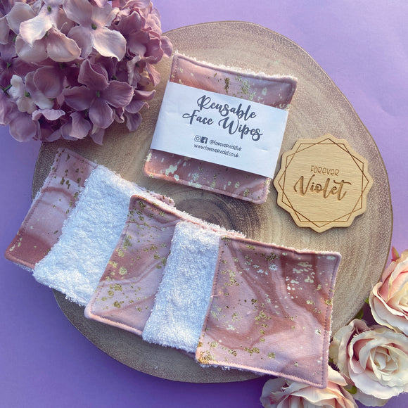 Dusky Marble Reusable Face Wipes