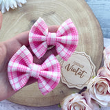 Gingham Piggie Bow Sets