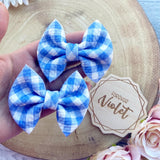 Gingham Piggie Bow Sets