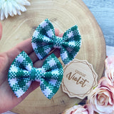 Gingham Piggie Bow Sets