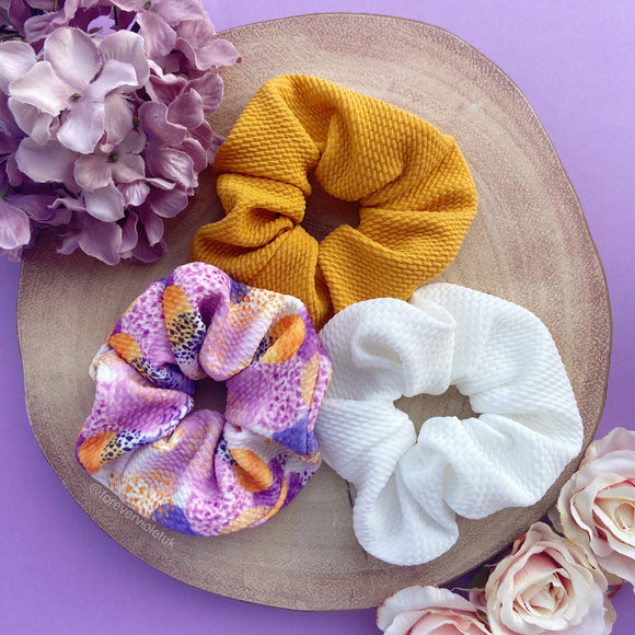 Abstract Violet Scrunchie Collection