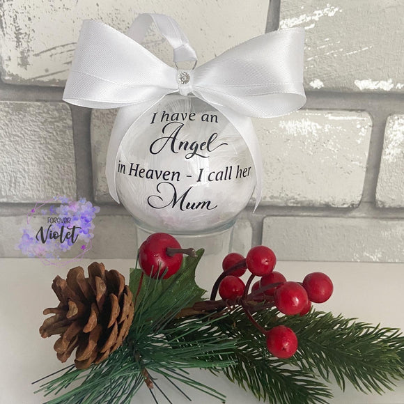 ‘I have an angel…’ Memorial Bauble