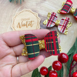 Christmas Tartan Mini Bows