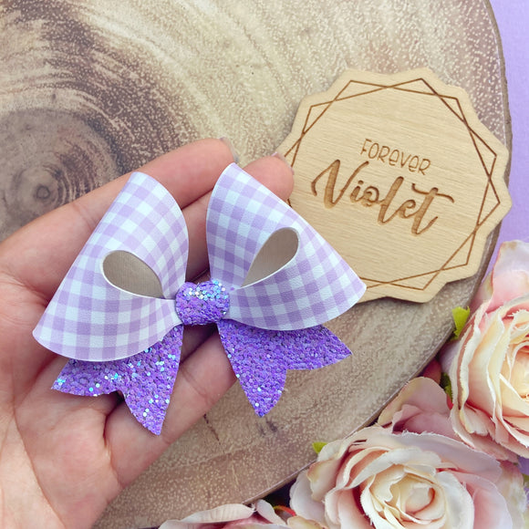 Gingham Glitter 'Alanah' Bow
