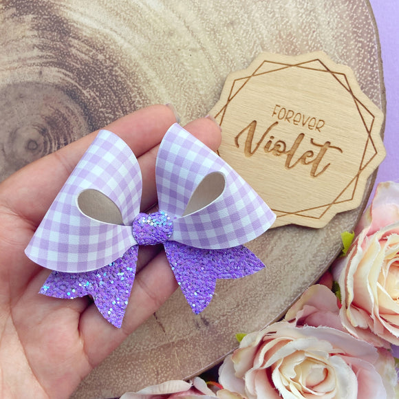 Gingham Glitter 'Alanah' Bow