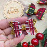 Christmas Tartan Mini Bows