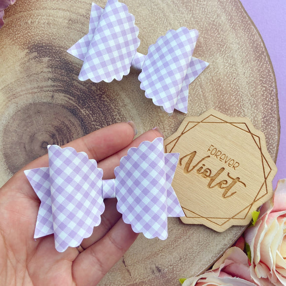 Gingham 'Freya' Bow