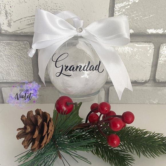 Personalised Memorial Bauble