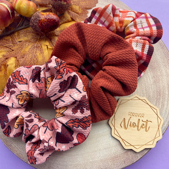 Fallen Leaves Scrunchie Collection