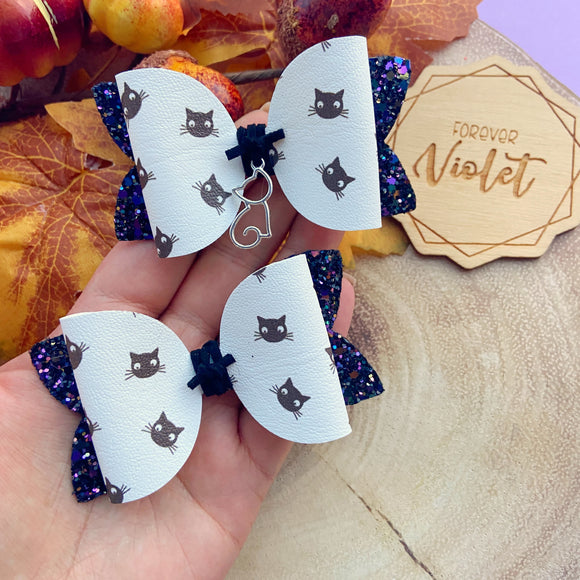 Cat Face Charm Bow