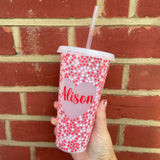 Personalised Colour Changing Heart Cold Cup (24oz)