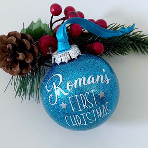 Personalised First Christmas Bauble